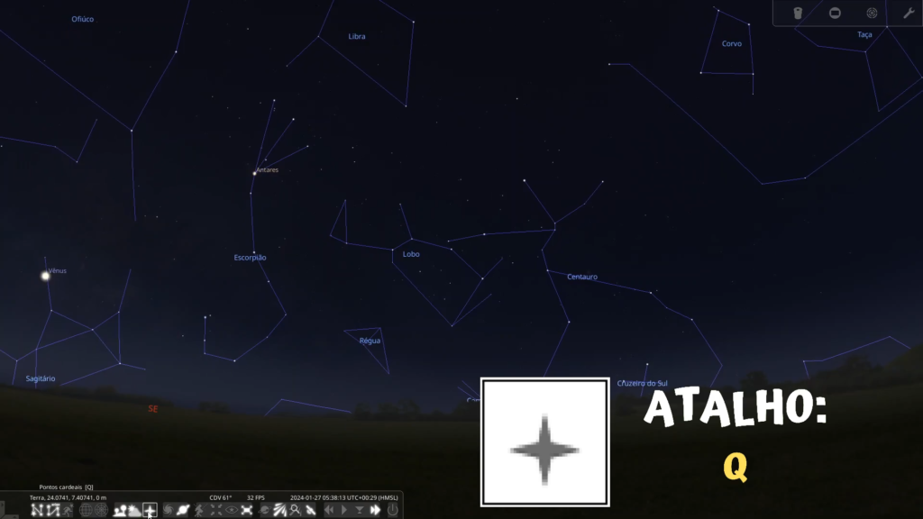 Stellarium Comandos Básicos-8