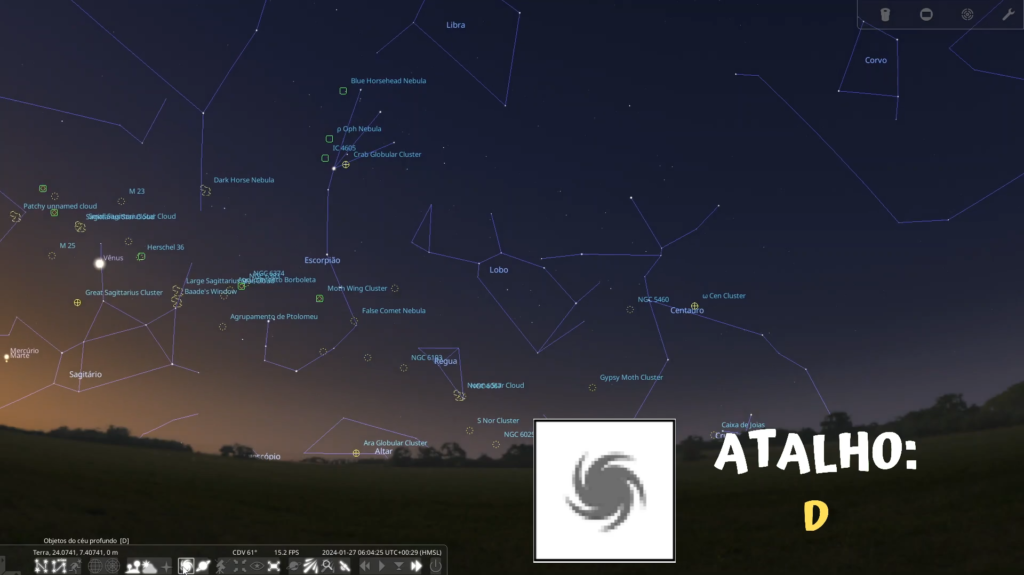 Stellarium Comandos Básicos-9